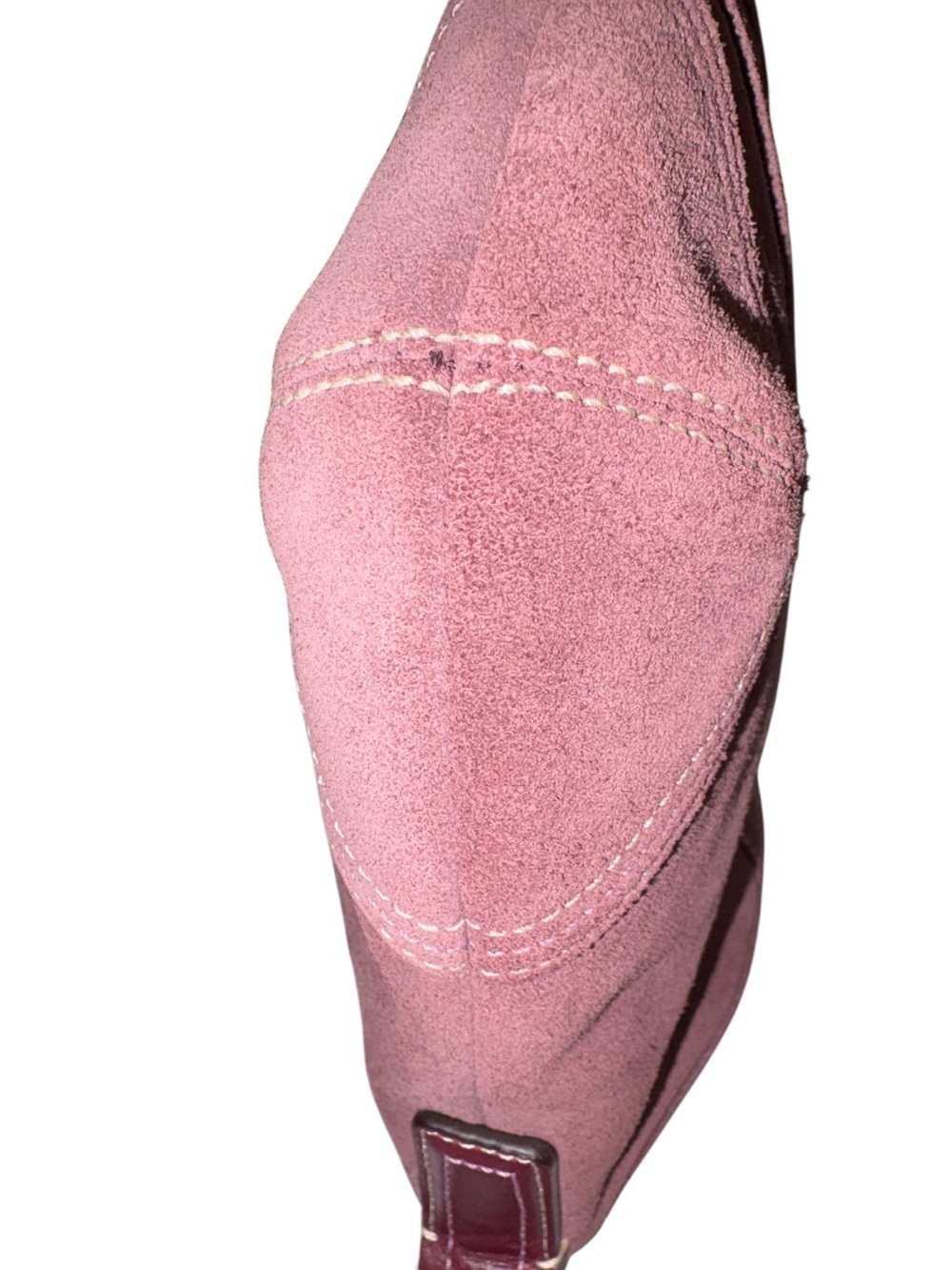 Coach Vintage 2005 Soho Suede Swing Pack in Dusty Rose with Burgundy Strap - Picture 4 of 10